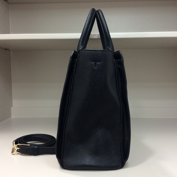 Tory Burch Black Leather Tote Bag *flawed* - Picture 8 of 15